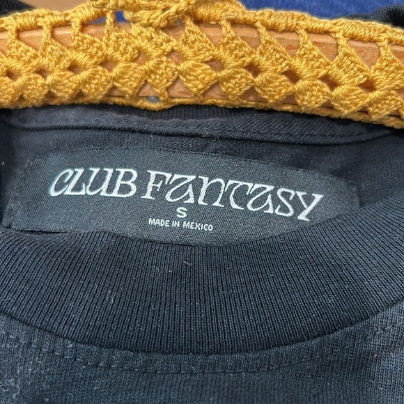 CLUB FANTASY SHORT SLEEVE CREWNECK T-SHIRT SMALL BLACK women’s nwot - Picture 7 of 7